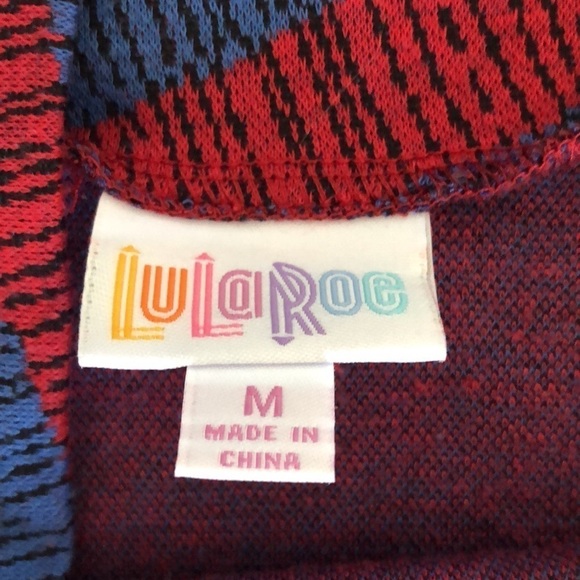 LULAROE Cassie Pencil Skirt Medium Stretchy Office Business Casual Patriotic - Picture 7 of 8